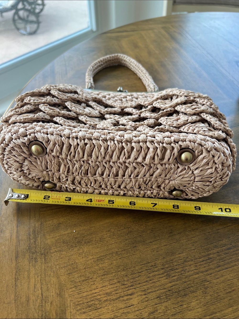 Patricia Nash Laureana Frame Scalloped Raffia Straw Bag - Picture 7 of 12